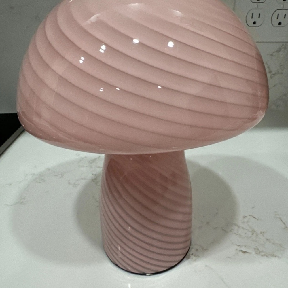 Pink Mushroom Battery Operated Lamp/Night Light